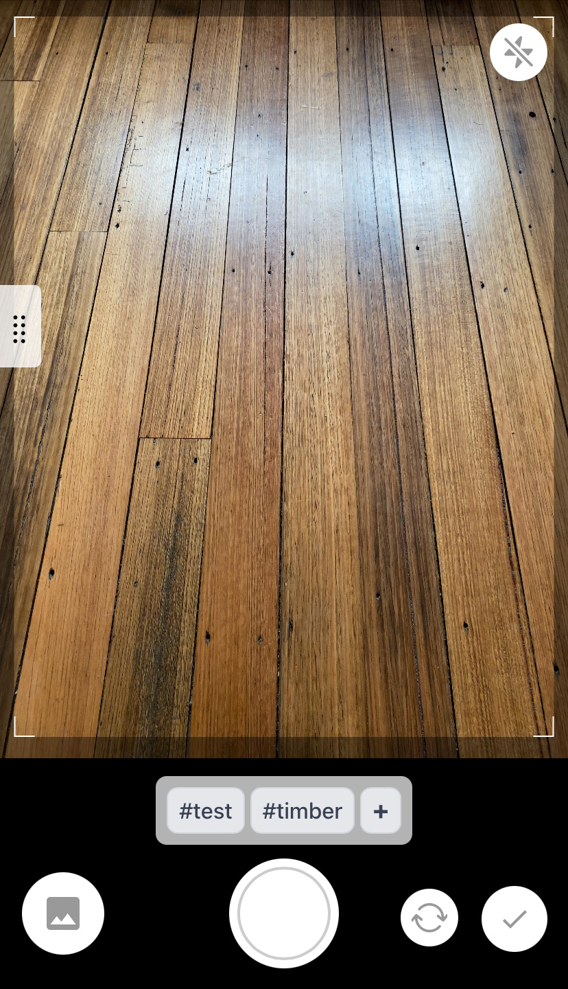 Camera interface in portrait mode