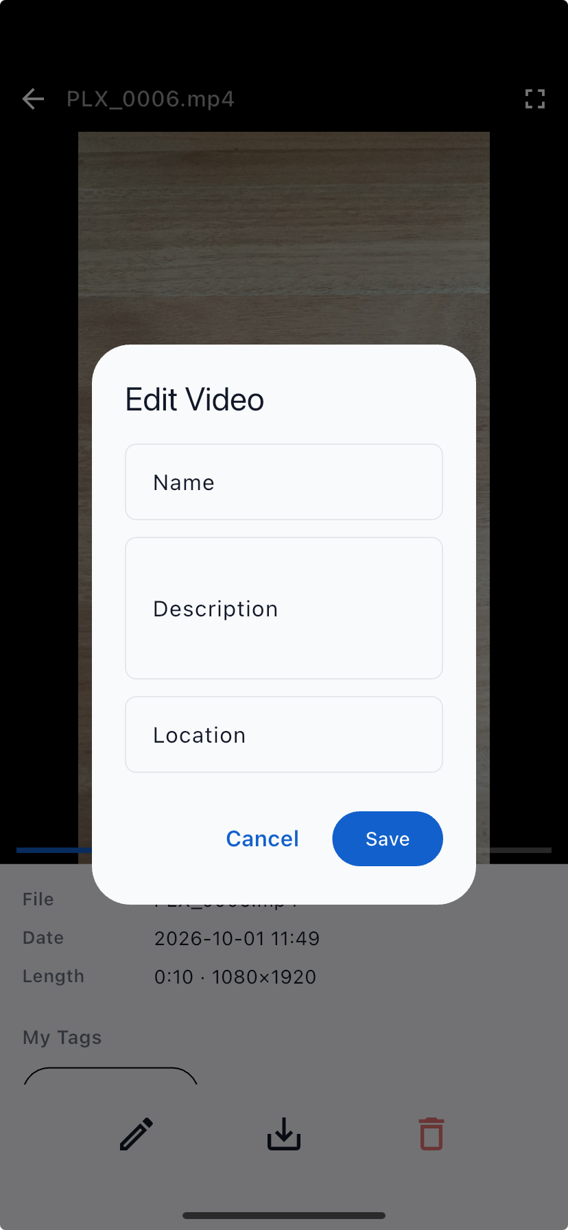 The Edit Picture dialog