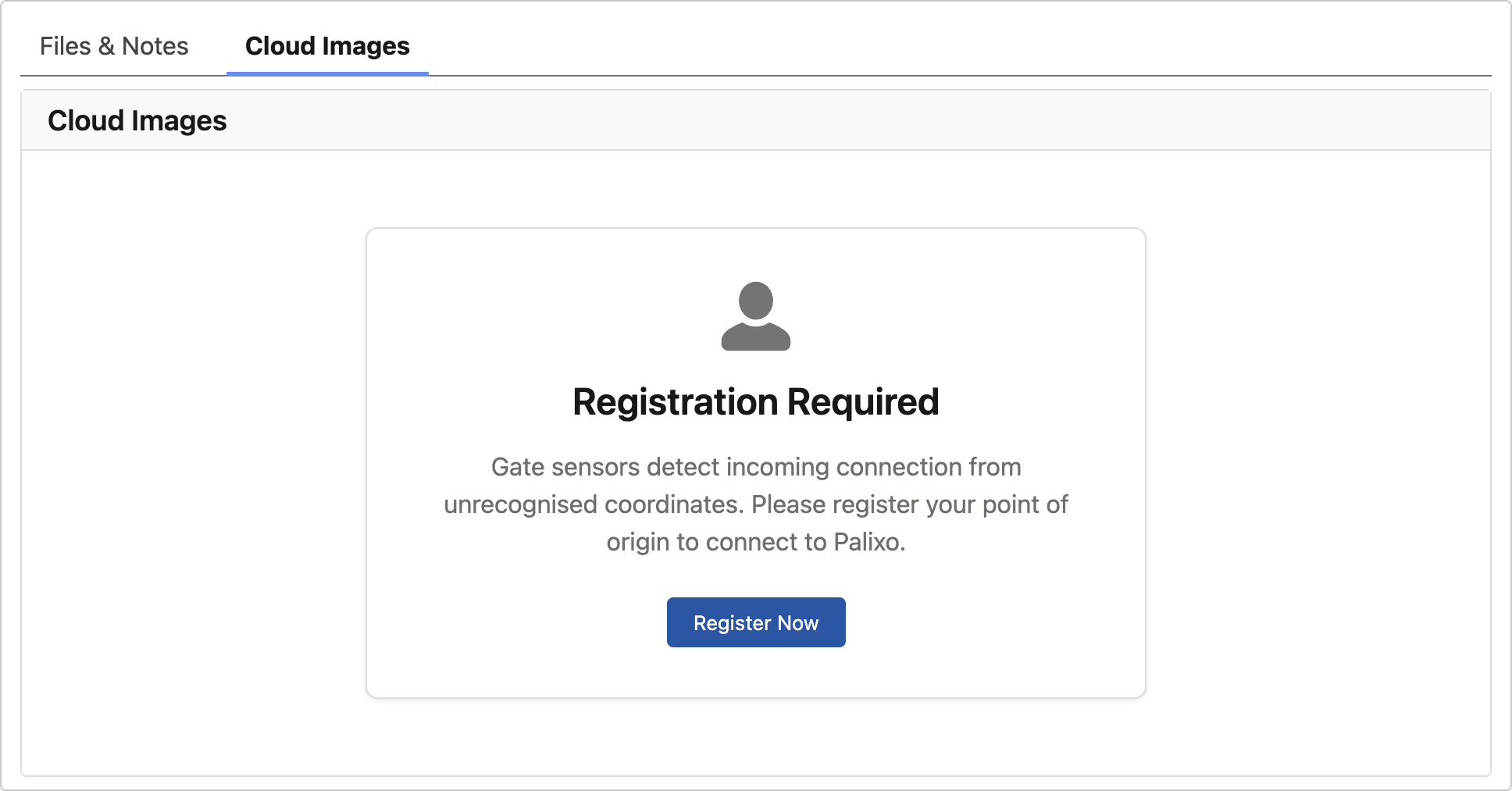 Salesforce Cloud Images tab with Register button