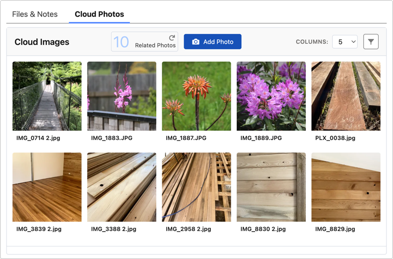 Salesforce Job record showing Cloud Images tab expanded